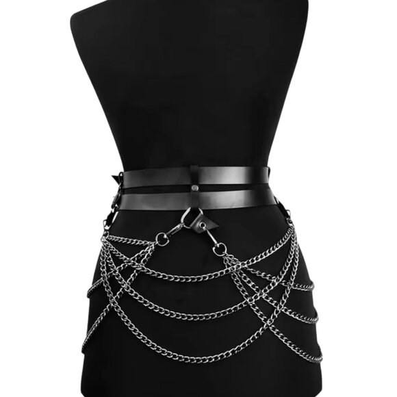 Fashion Female Street Style corset Body Chain Tassels Belt - Picture 3 of 5